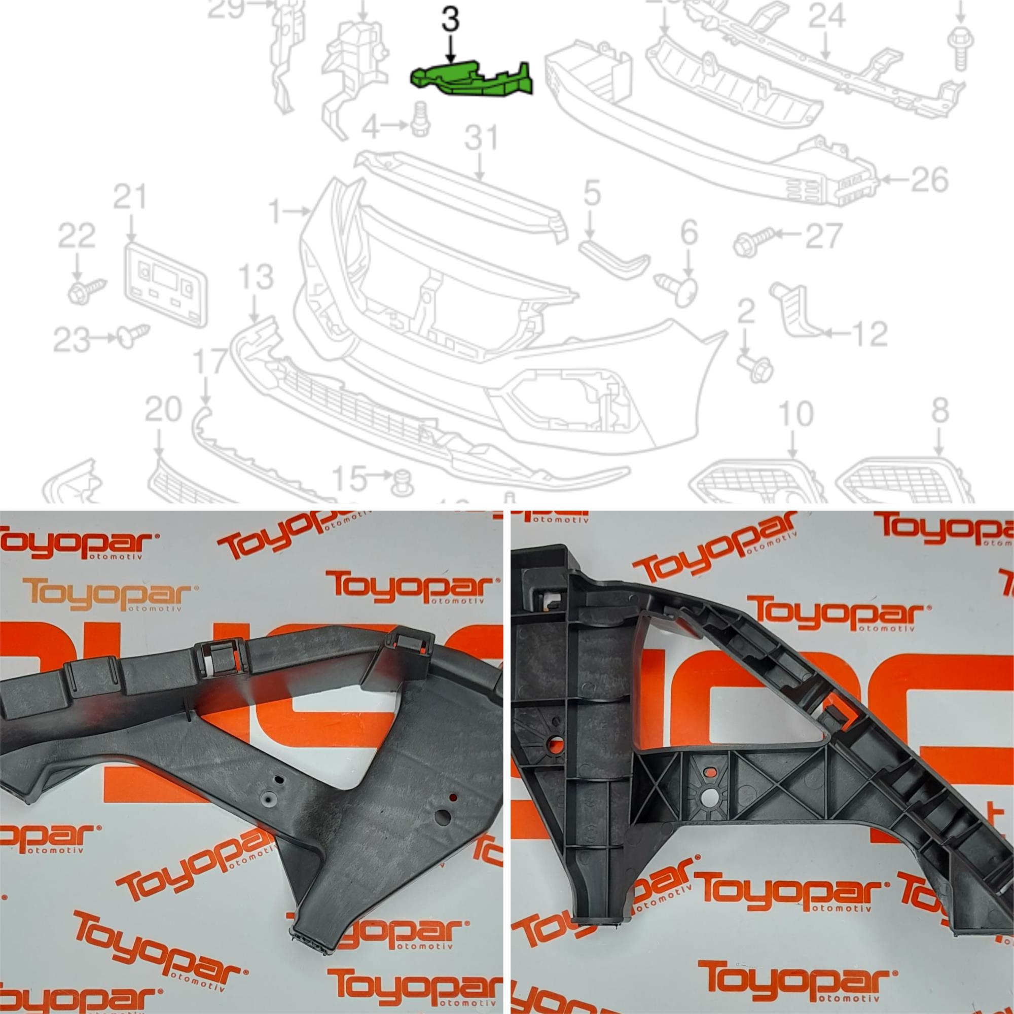 Civic 16- FC5 Far Alt Braketi / Bakaliti Sol 71190TEAT00