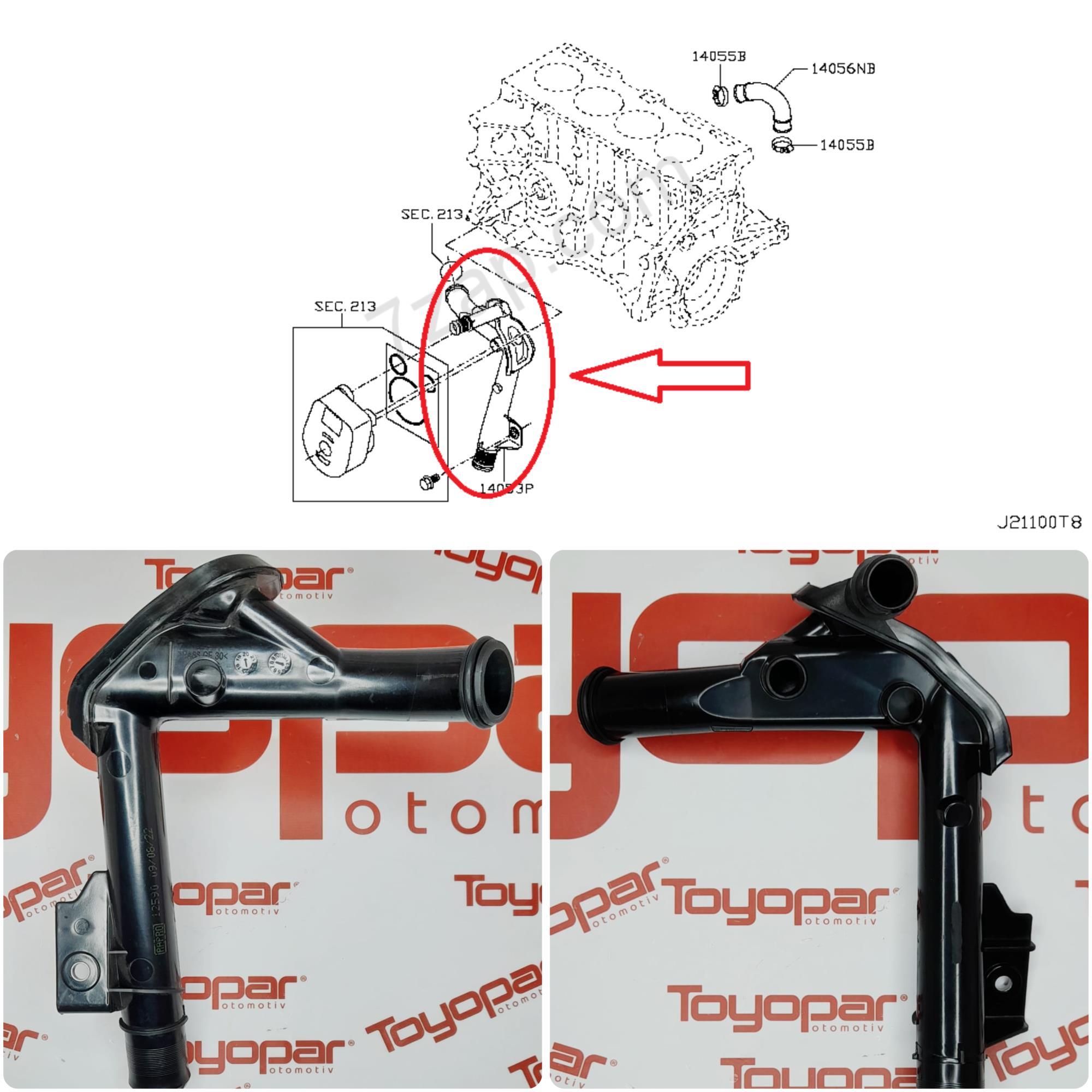 Qashqai 2007- / Juke 2010- Devirdaim Blok Su Boru 1405600Q0H