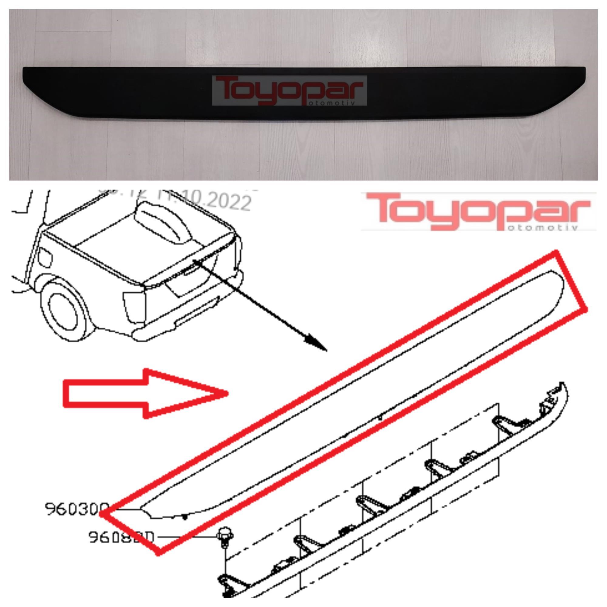 Navara 2015-2019 Bagaj Kapak Üst Bakaliti / Plastiği 960304JA0A