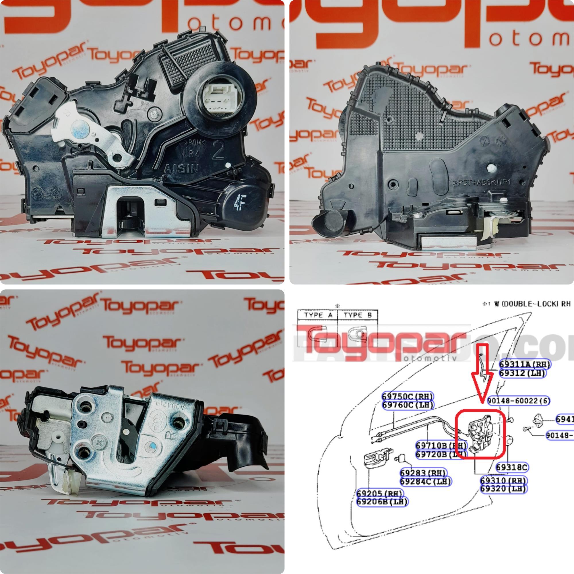 Corolla 2007- Ön Sağ Kapı Kilidi  Merkezi Kilit Motoru 6903002152